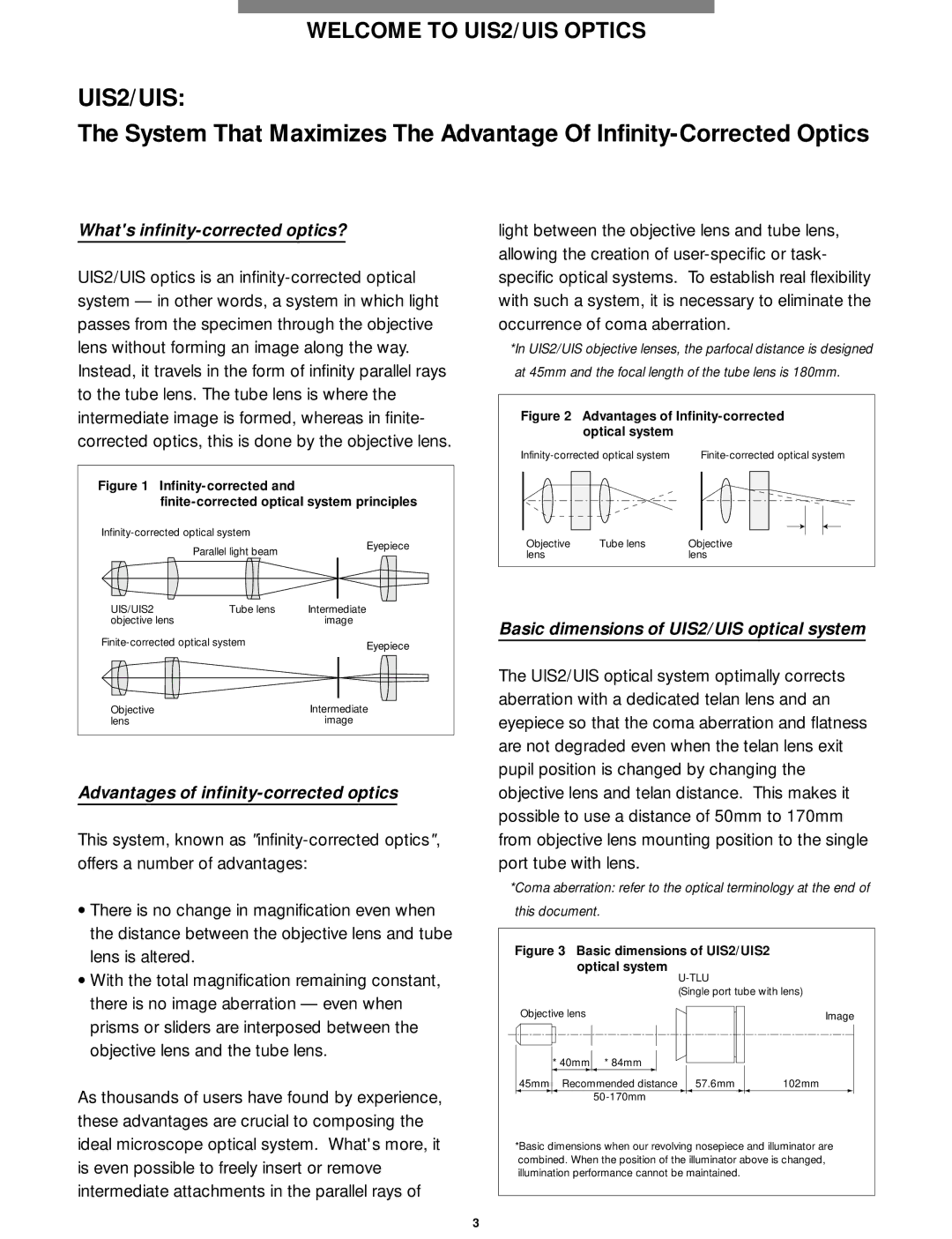 Olympus Microscope manual UIS/UIS2, Tlu 