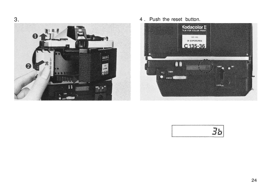 Olympus Motor Drive 2 manual Push the reset button 