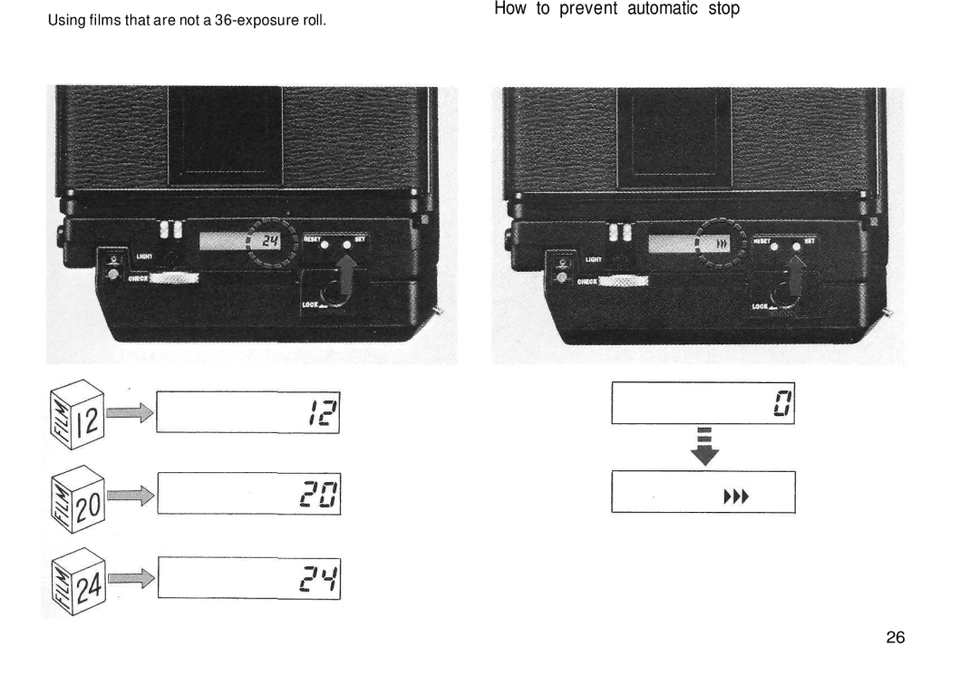 Olympus Motor Drive 2 manual How to prevent automatic stop 