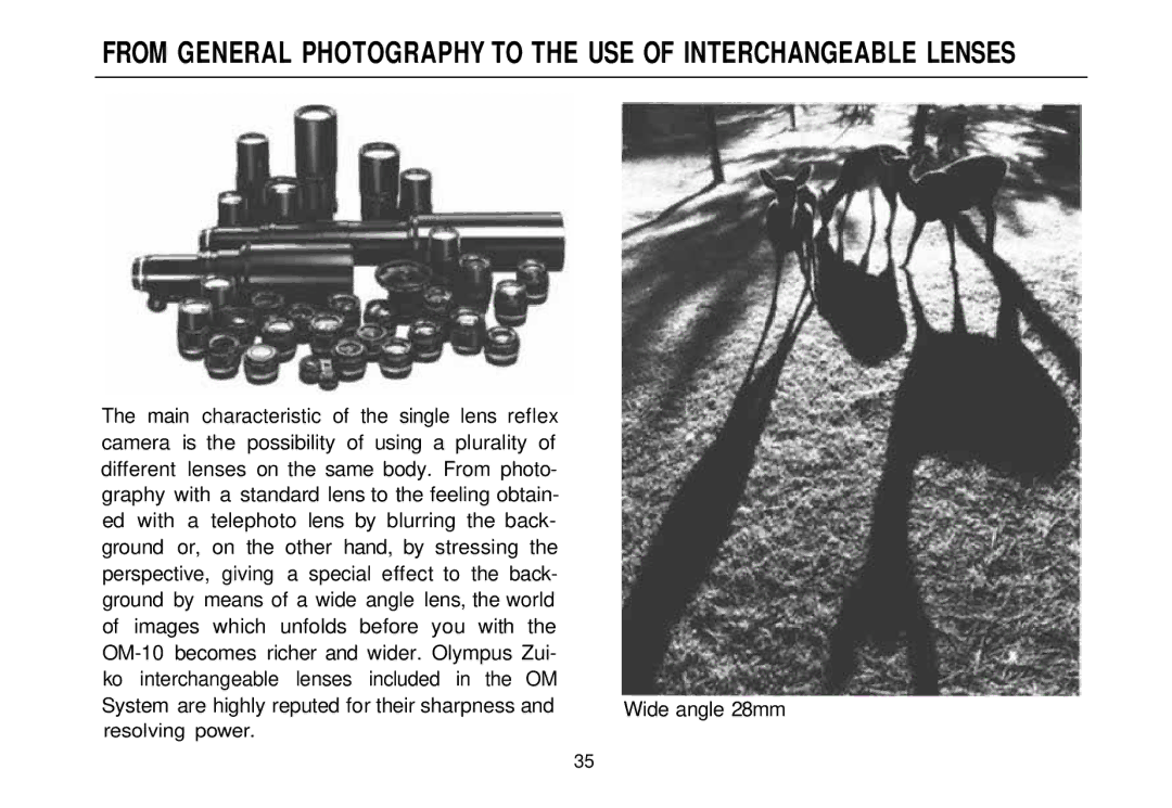 Olympus OM-10 manual Resolving power 