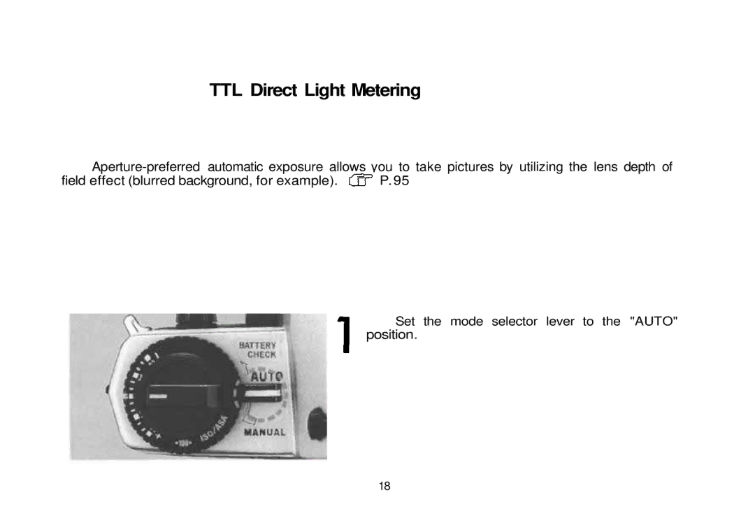 Olympus 101200, om-4t manual TTL Direct Light Metering 