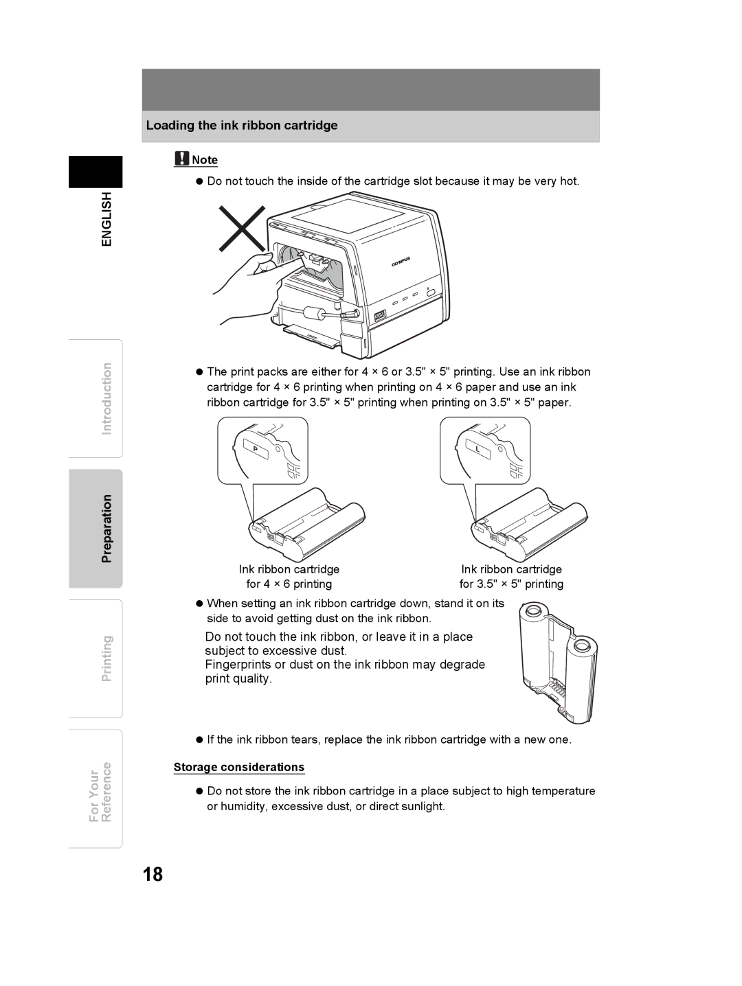 Olympus P-11 instruction manual Storage considerations 