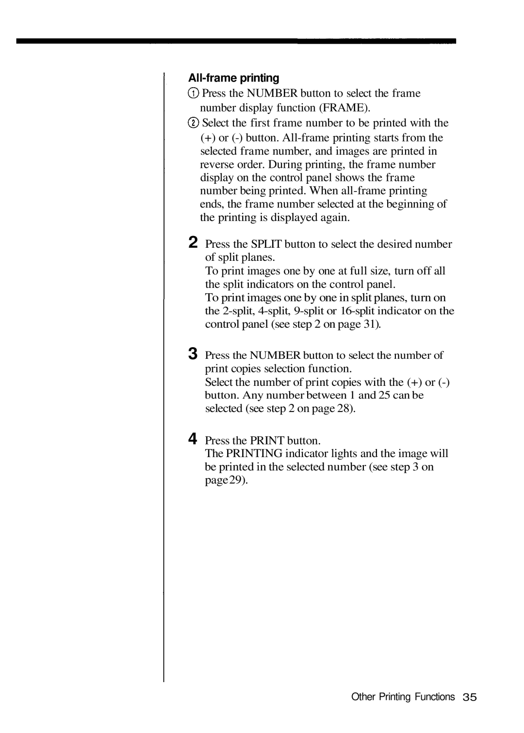 Olympus P-200 manual All-frame printing 