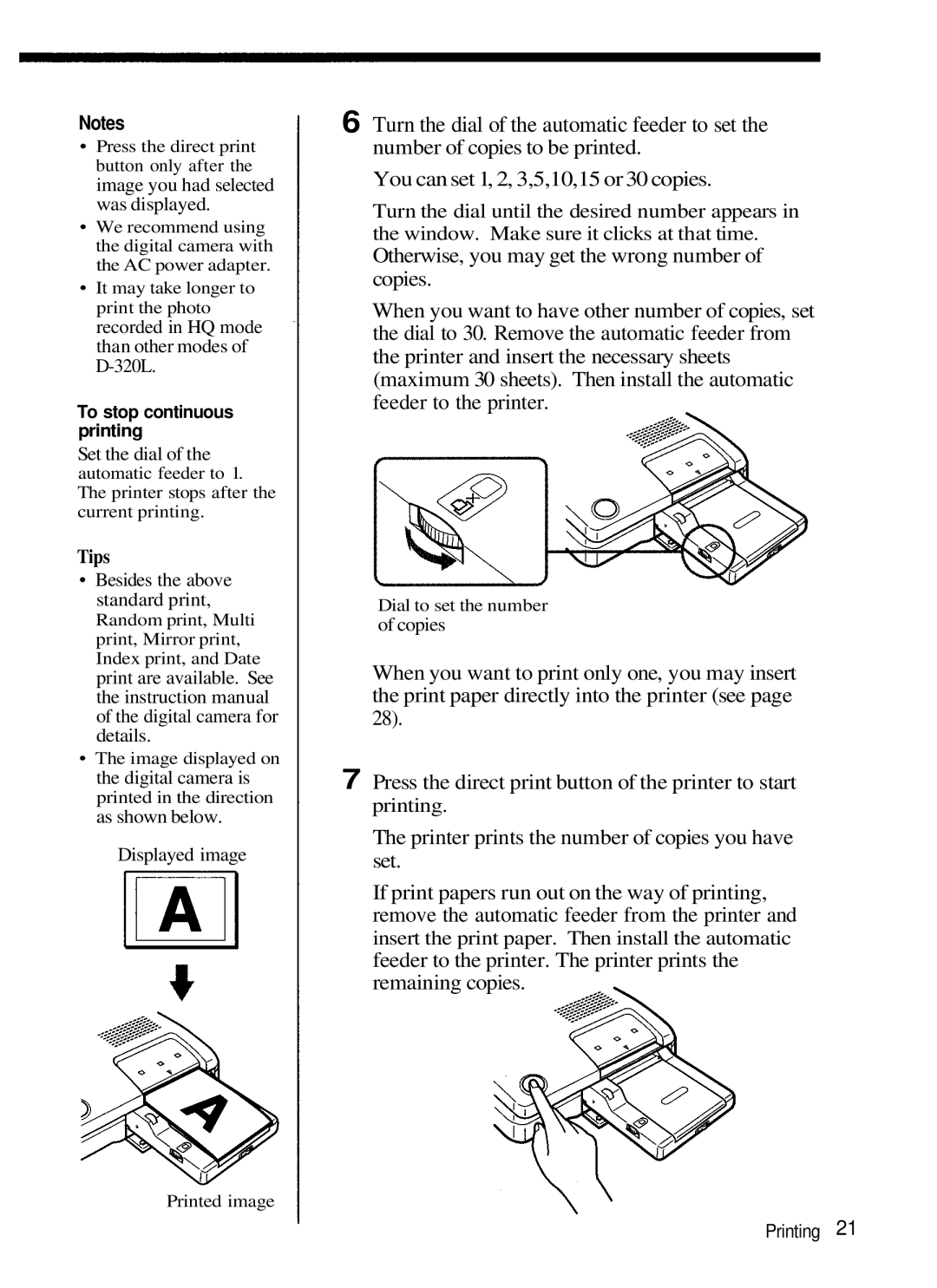 Olympus P-330N manual Turn the dial of the automatic feeder to set 