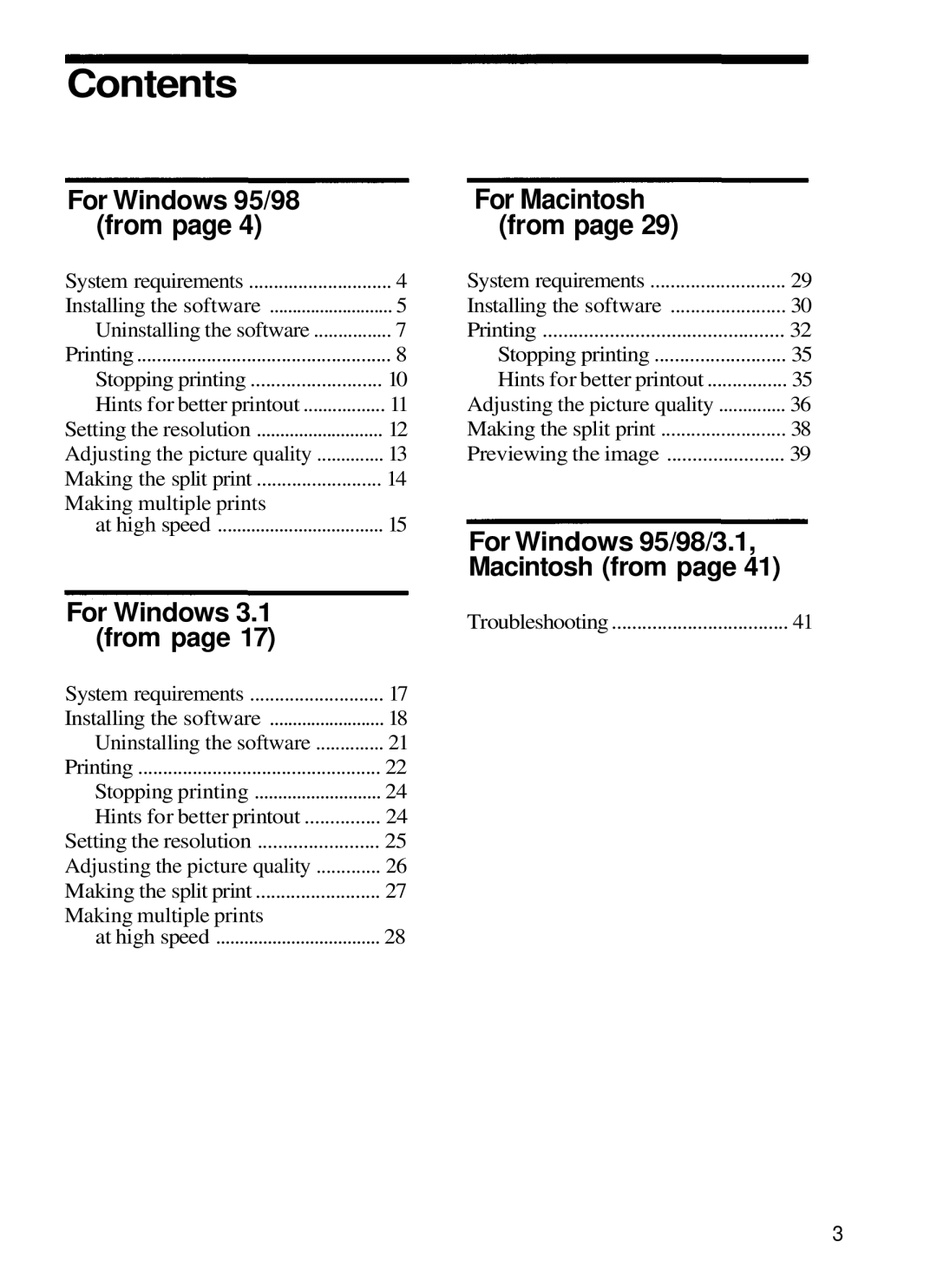 Olympus P-330 manual Contents 