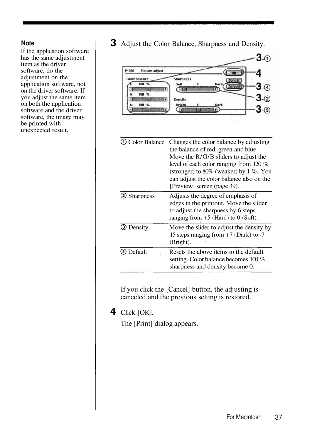 Olympus P-330 manual If you click the Cancel button, the adjusting is 