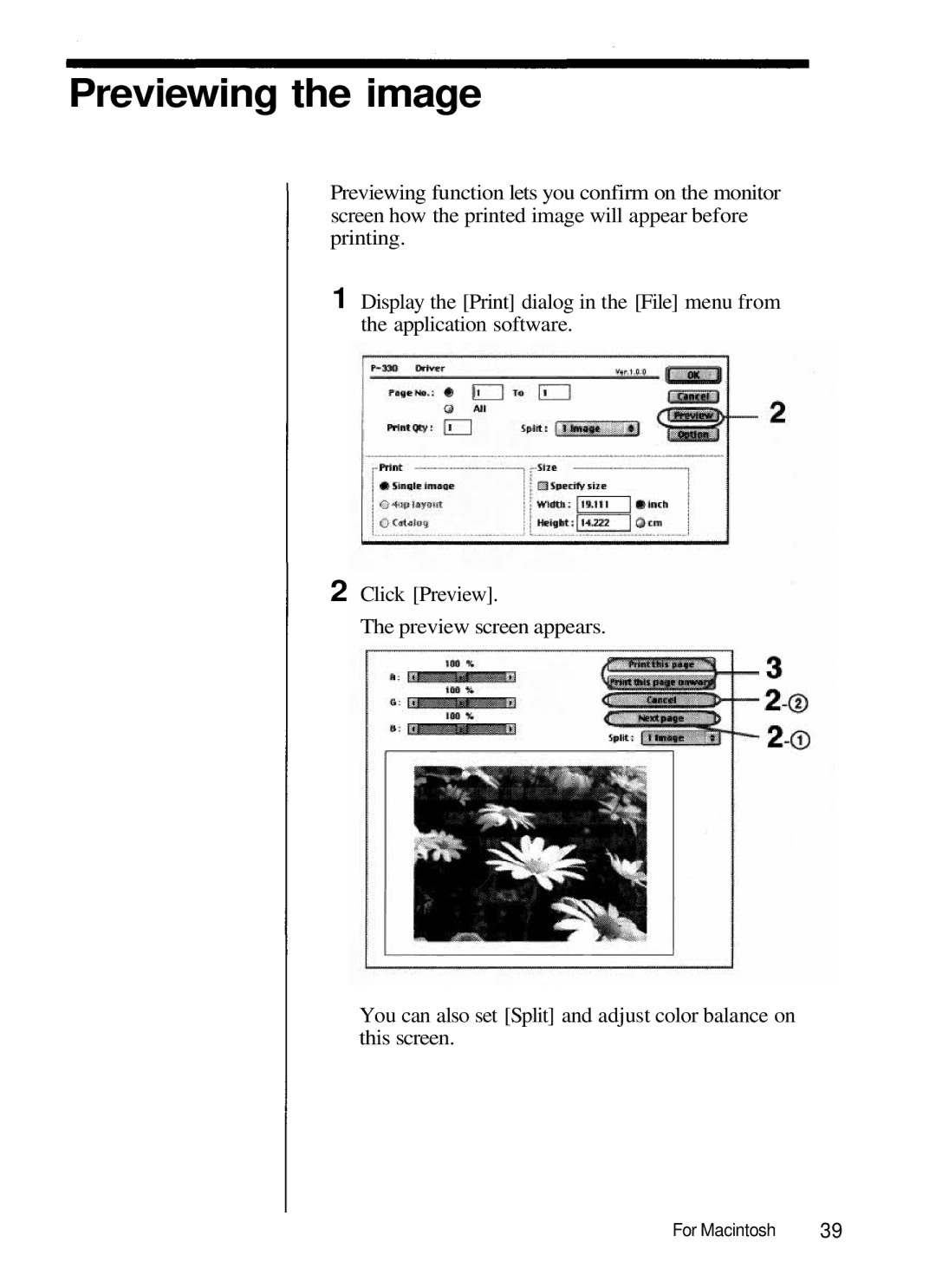 Olympus P-330 manual Previewing the image 