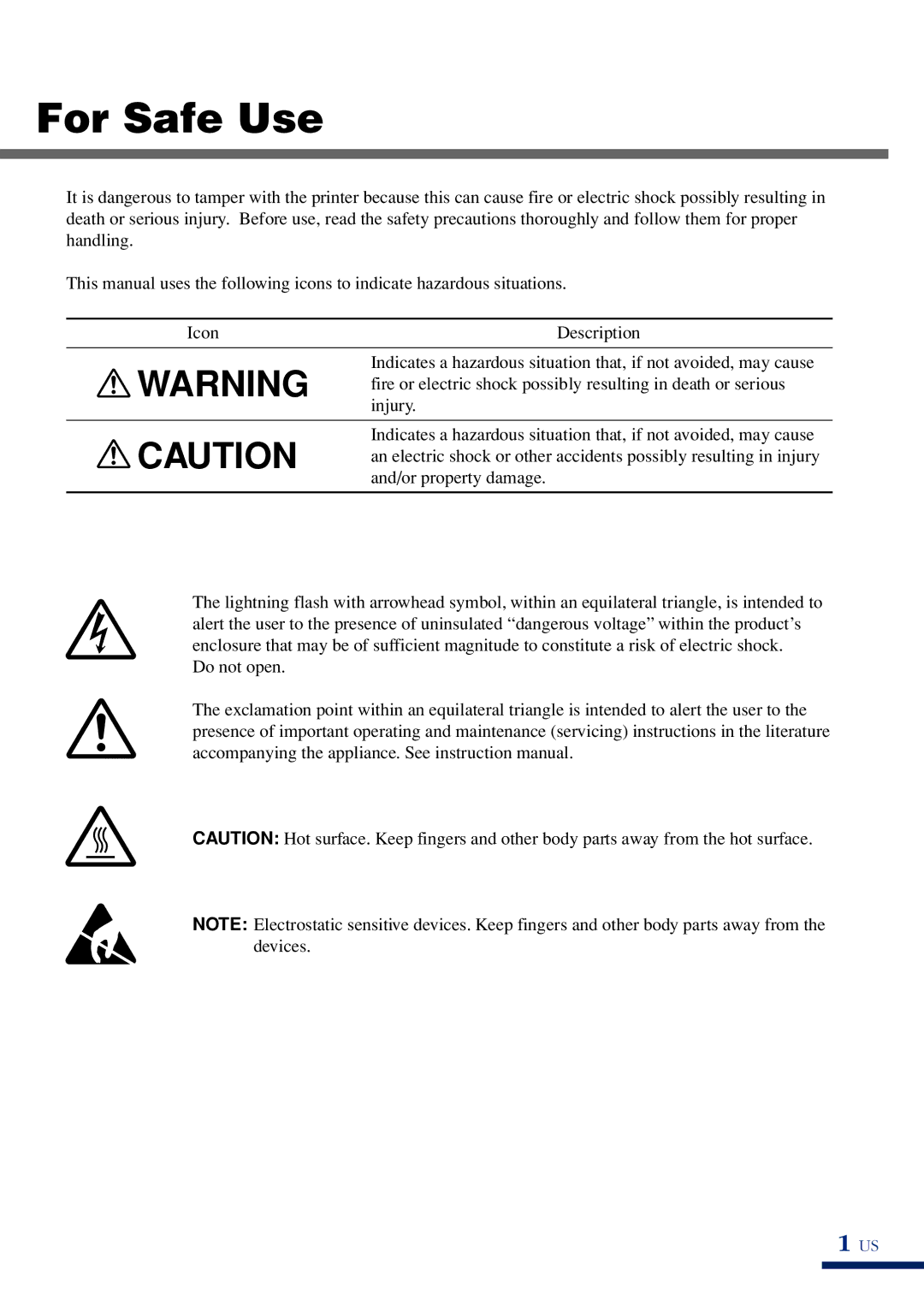 Olympus P-400 manual For Safe Use 