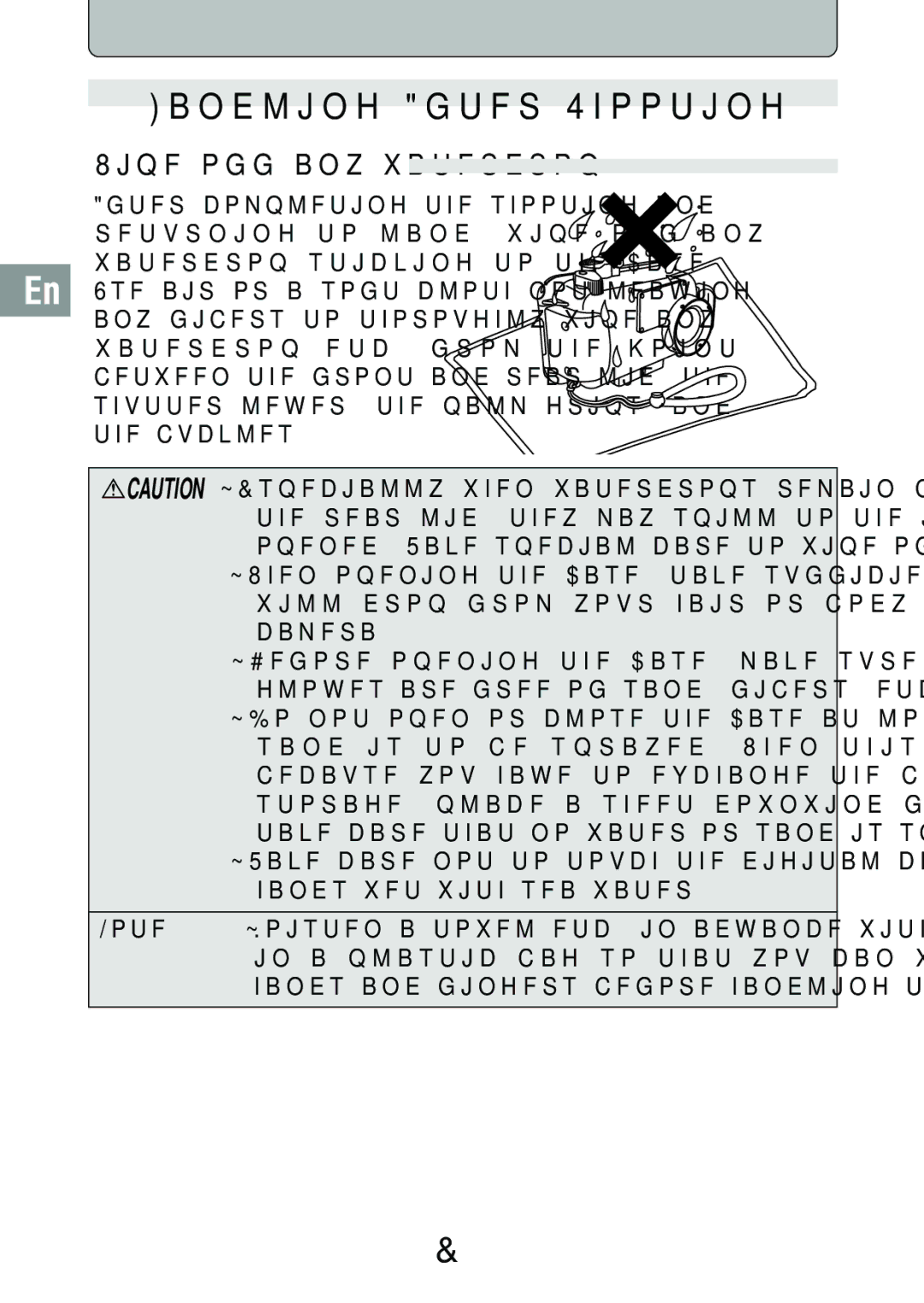 Olympus PT-017 manual Handling After Shooting, Wipe off any waterdrop 