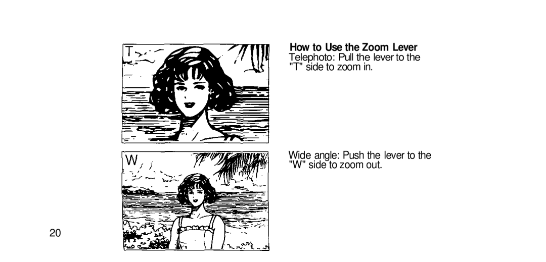 Olympus RC-200 manual How to Use the Zoom Lever 