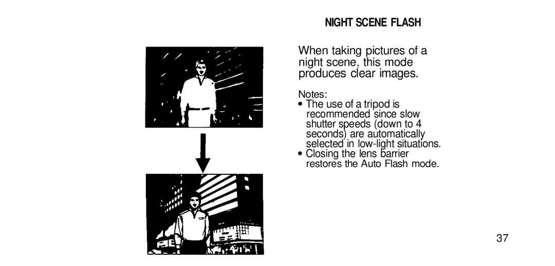 Olympus RC-200 manual Night Scene Flash 