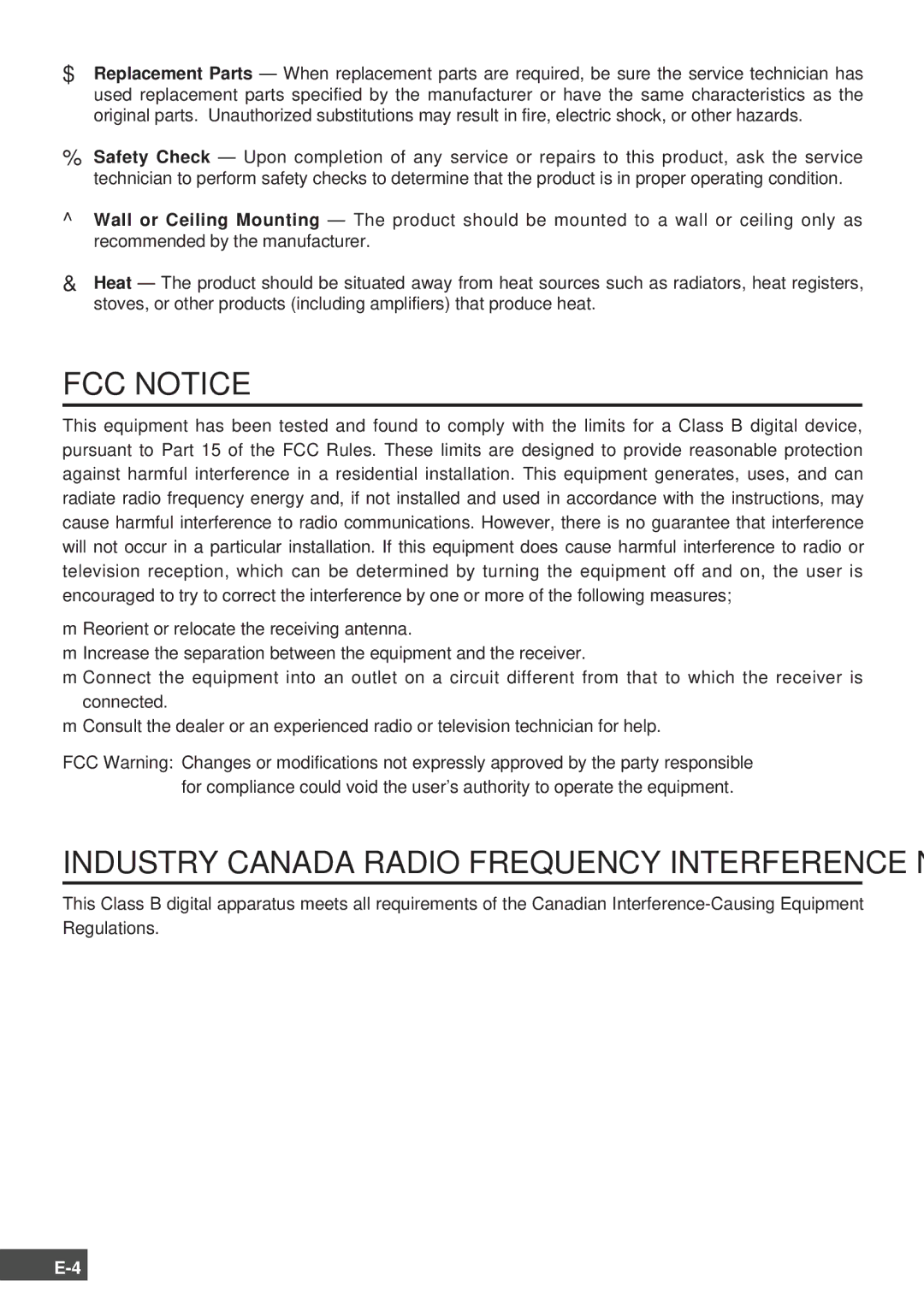 Olympus SCPH-10130U instruction manual FCC Notice 