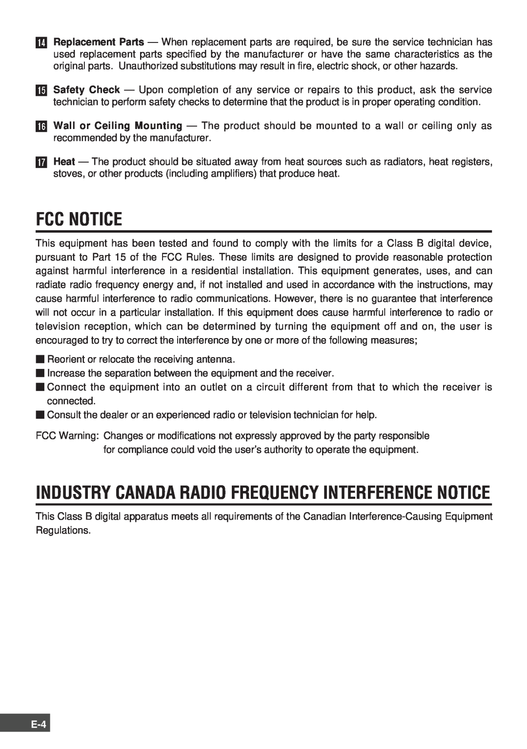 Olympus SCPH-10130U instruction manual Fcc Notice 