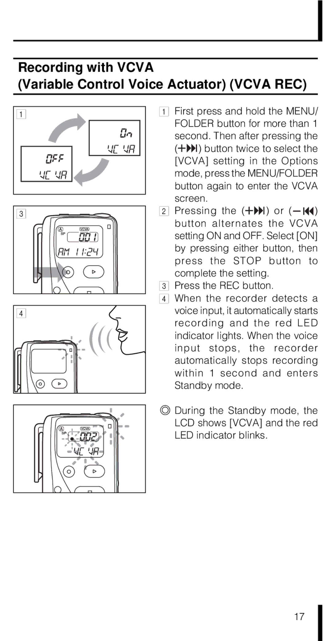 Olympus VN-180 VN-90 manual Second. Then after pressing, Screen 