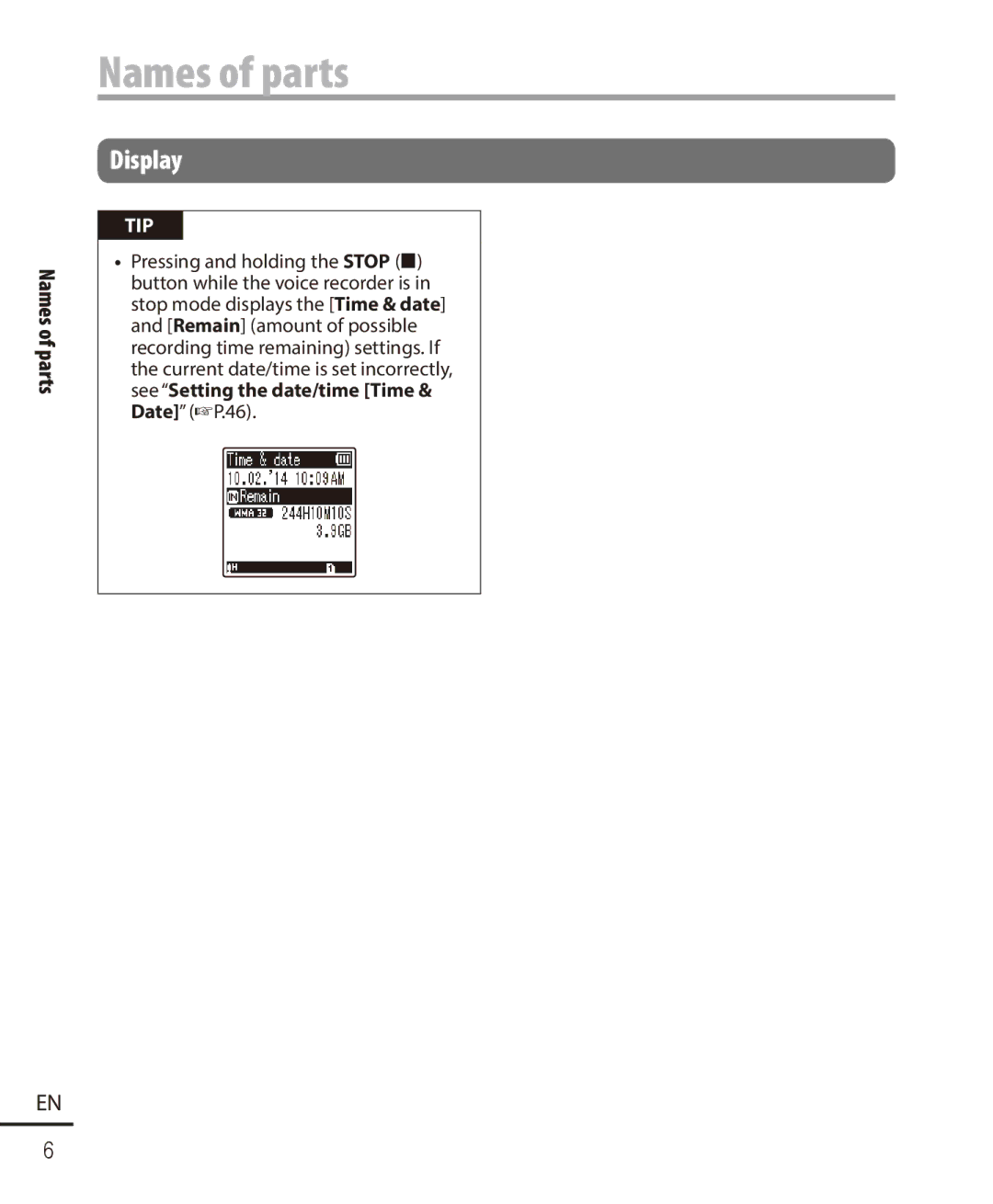 Olympus VN-722PC, VN-721PC user manual Tip 