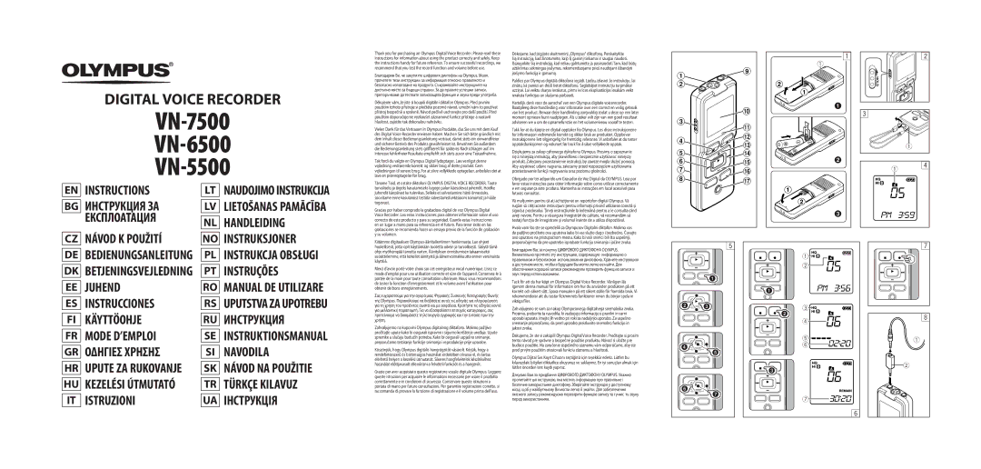 Olympus manual VN-7500 VN-6500 VN-5500 