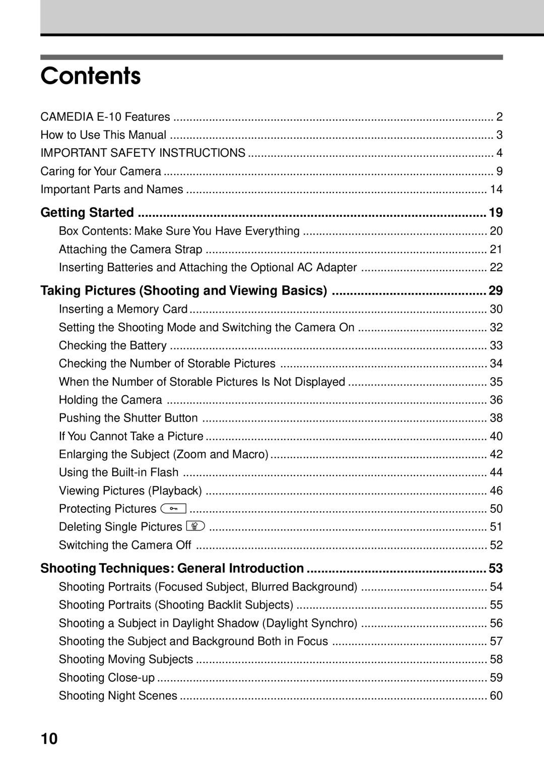 Olympus VT1621-01 manual Contents 