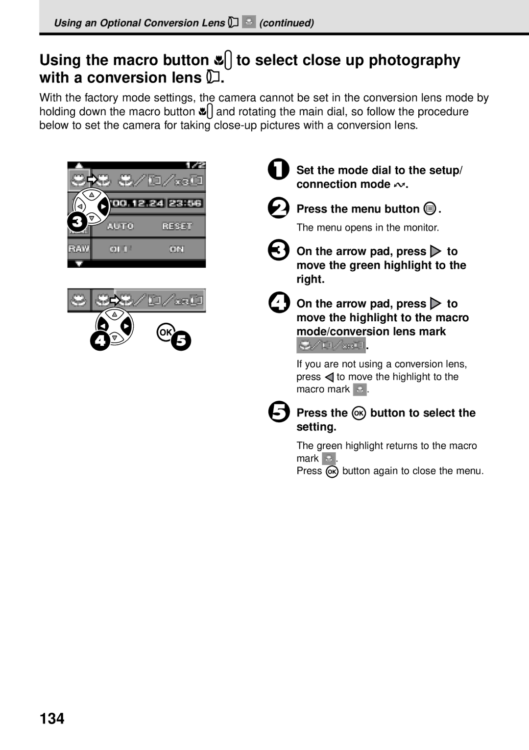 Olympus VT1621-01 manual 134 