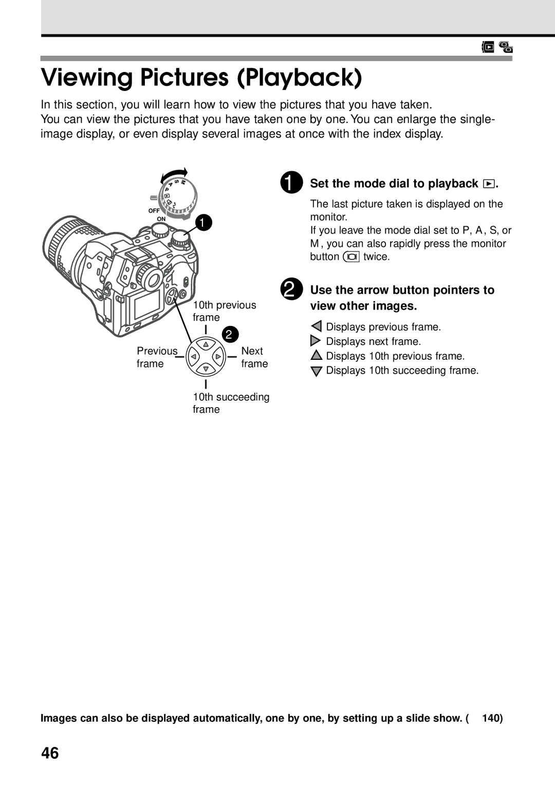 Olympus VT1621-01 manual Viewing Pictures Playback, Set the mode dial to playback 