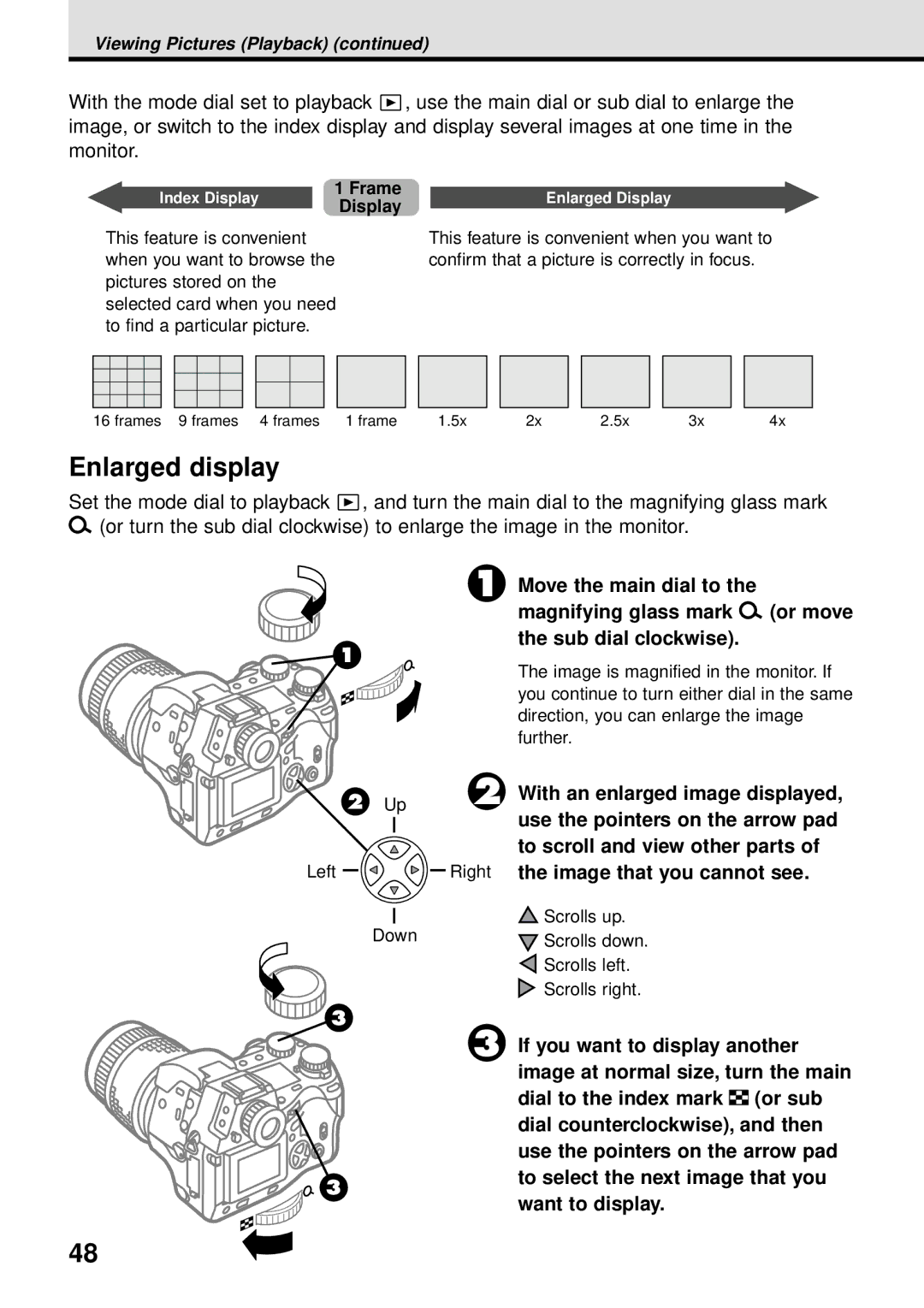 Olympus VT1621-01 manual Enlarged display, Display 