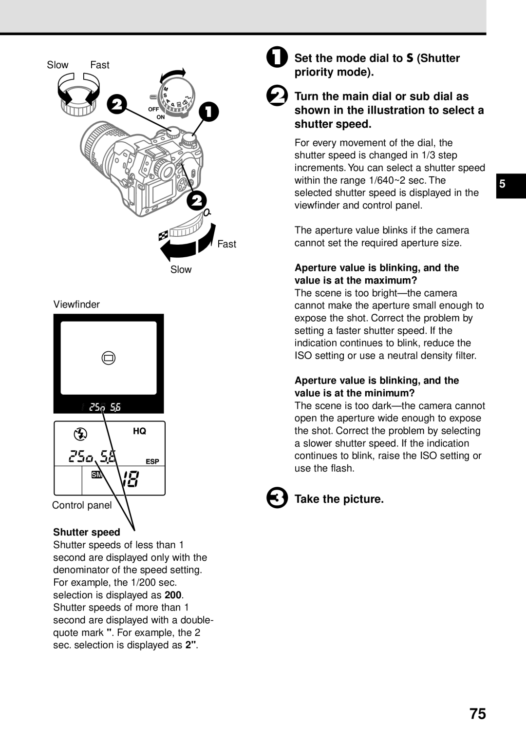 Olympus VT1621-01 manual Aperture value is blinking, and the value is at the maximum? 