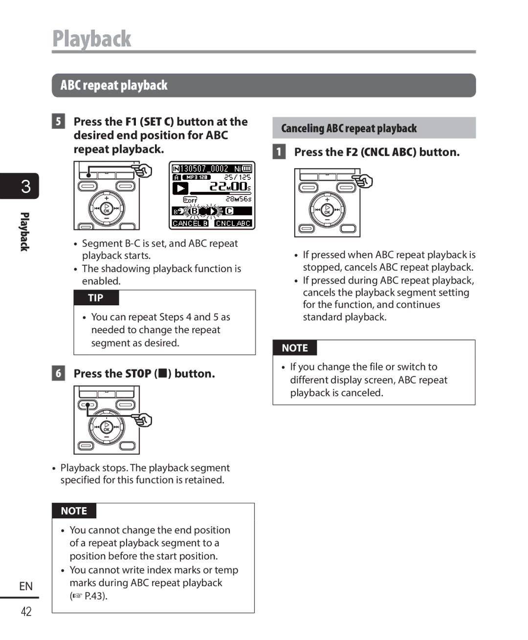 Olympus WS-823, WS-821, WS-822 user manual Press the Stop 4 button 