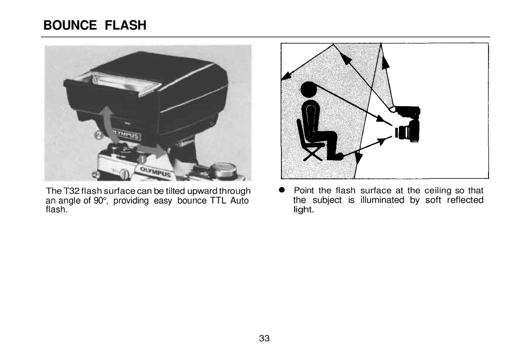 Olympus zm2000qdk, OM-2 manual Bounce Flash 