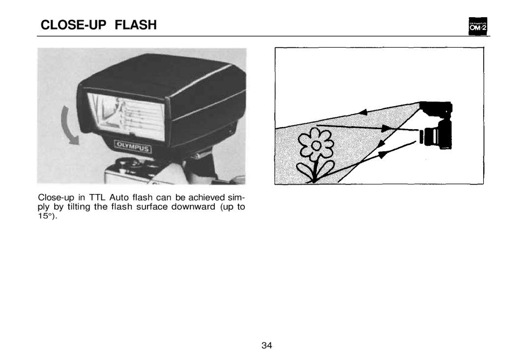 Olympus OM-2, zm2000qdk manual CLOSE-UP Flash 