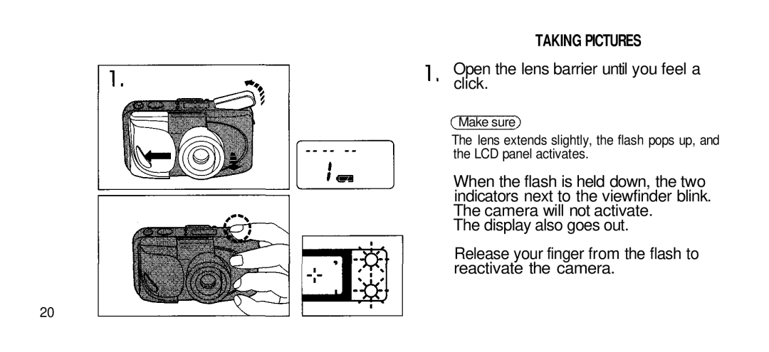 Olympus Zoom 80 Wide DIX manual Taking Pictures 