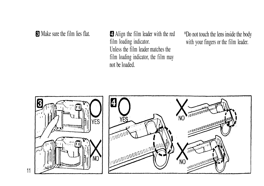 Olympus Zoom230 manual Do not touch the lens inside the body, Not be loaded 