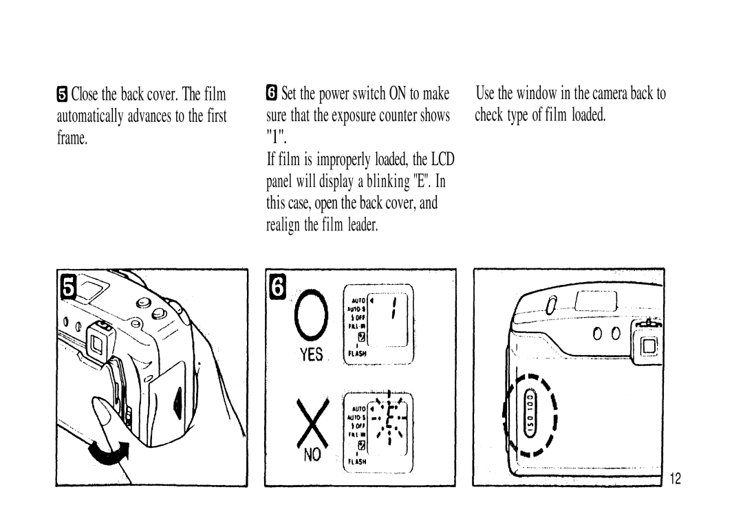 Olympus Zoom230 manual This case, open the back cover 