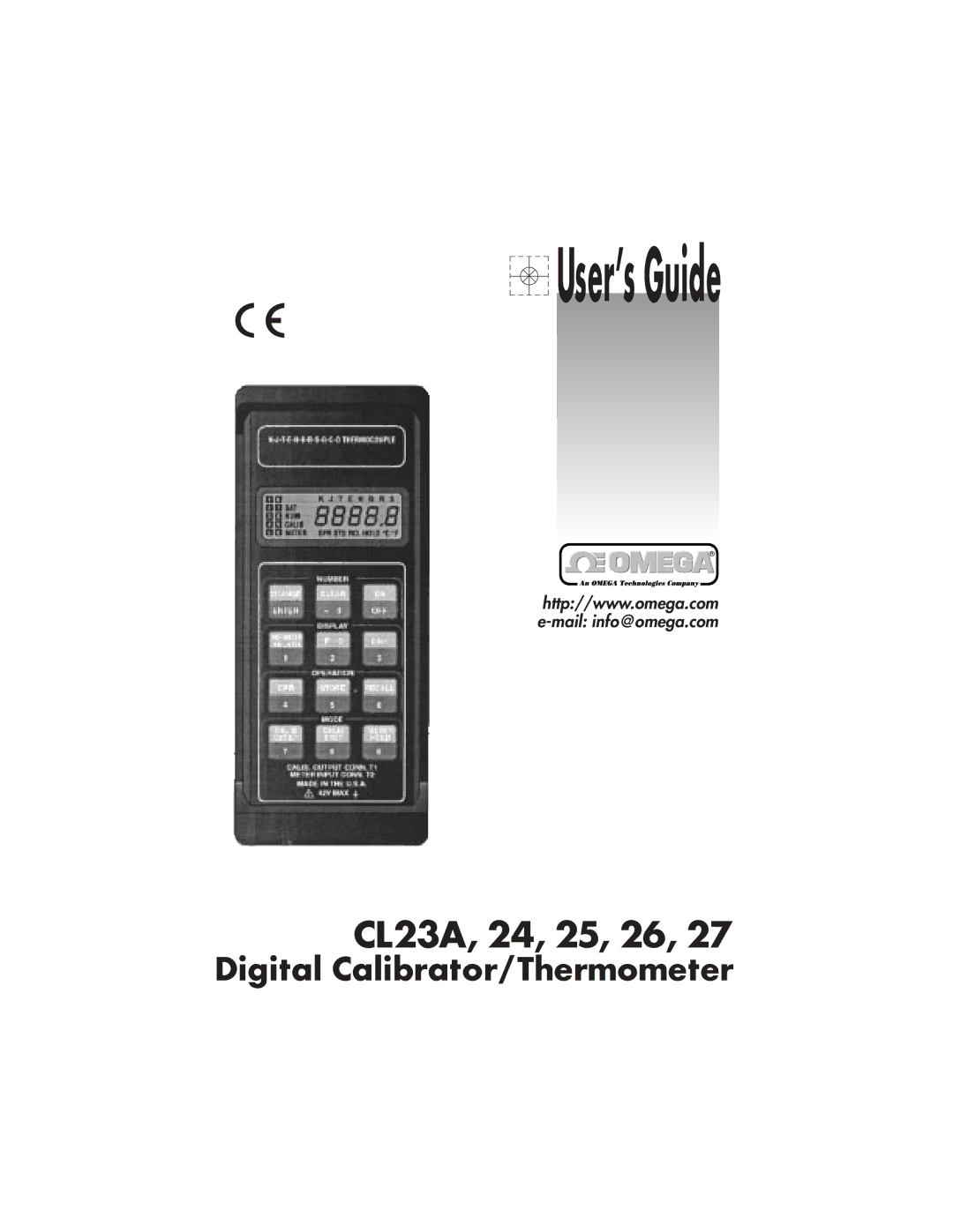 Omega 27 manual CL23A, 24, 25, 26 