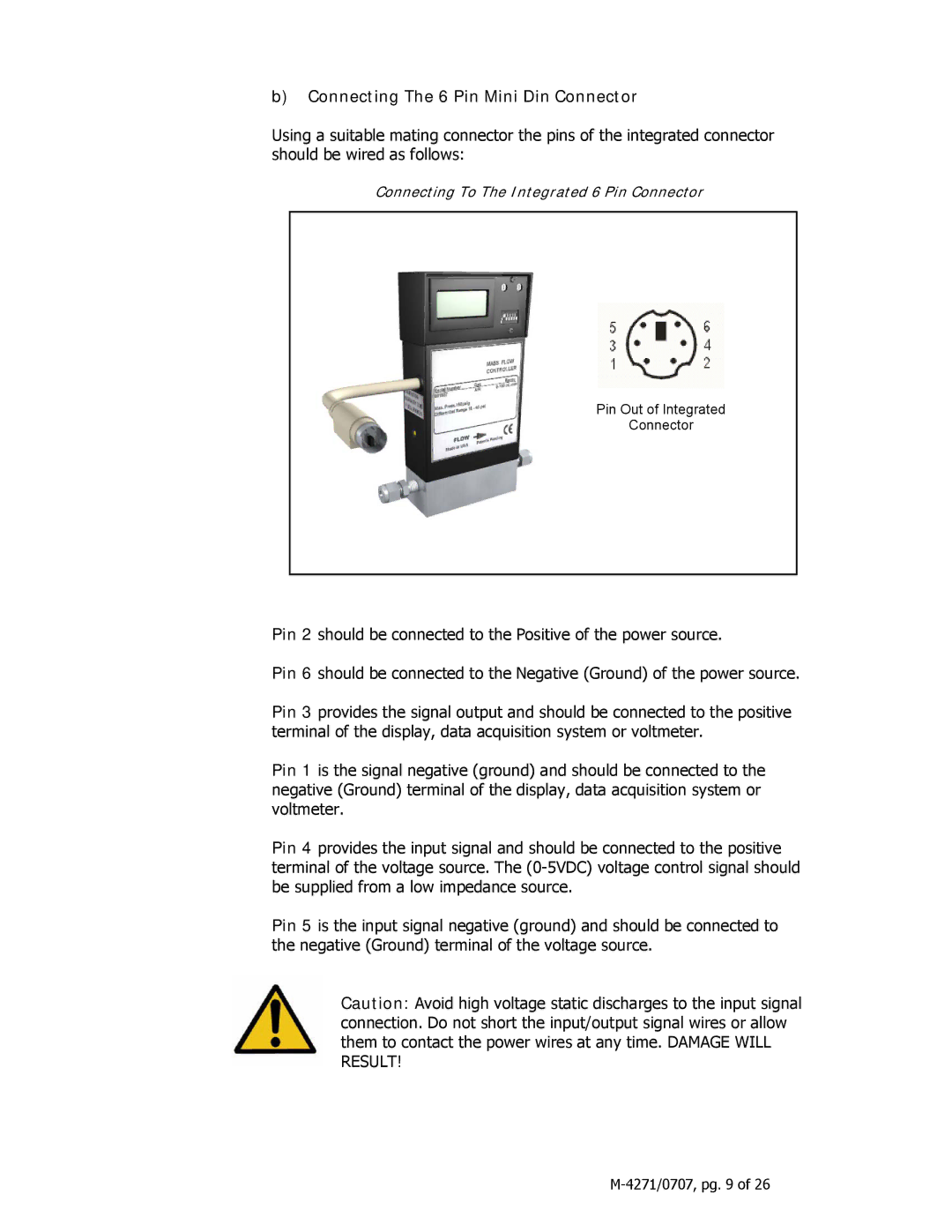 Omega 3200ST, 3400ST manual Connecting The 6 Pin Mini Din Connector 