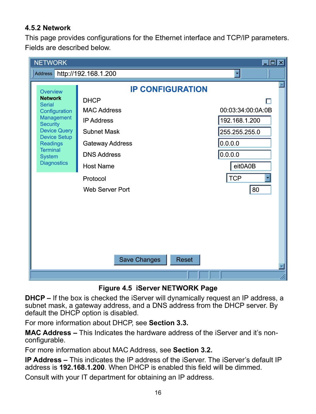 Omega C4EIT/-EIT manual IServer Network 