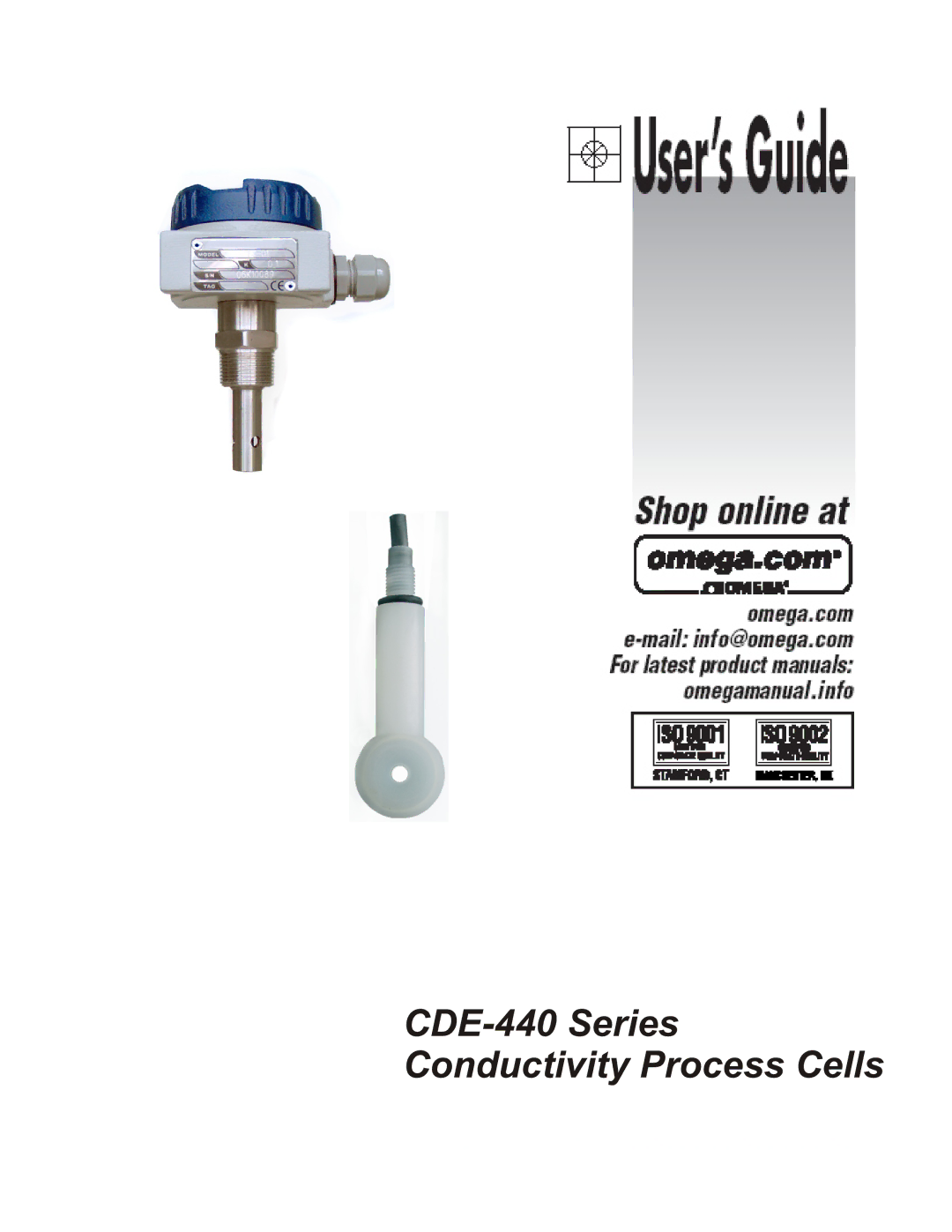 Omega manual CDE-440 Series Conductivity Process Cells 