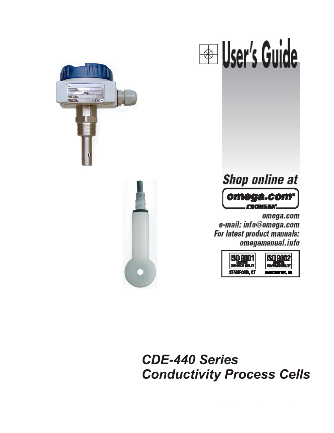 Omega manual CDE-440 Series, Conductivity Process Cells 