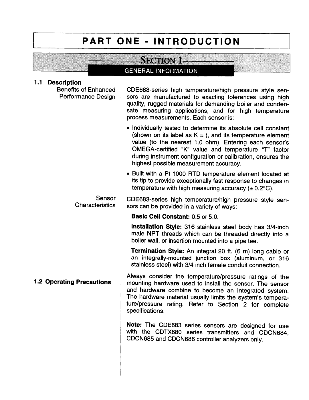 Omega CDE683 manual 