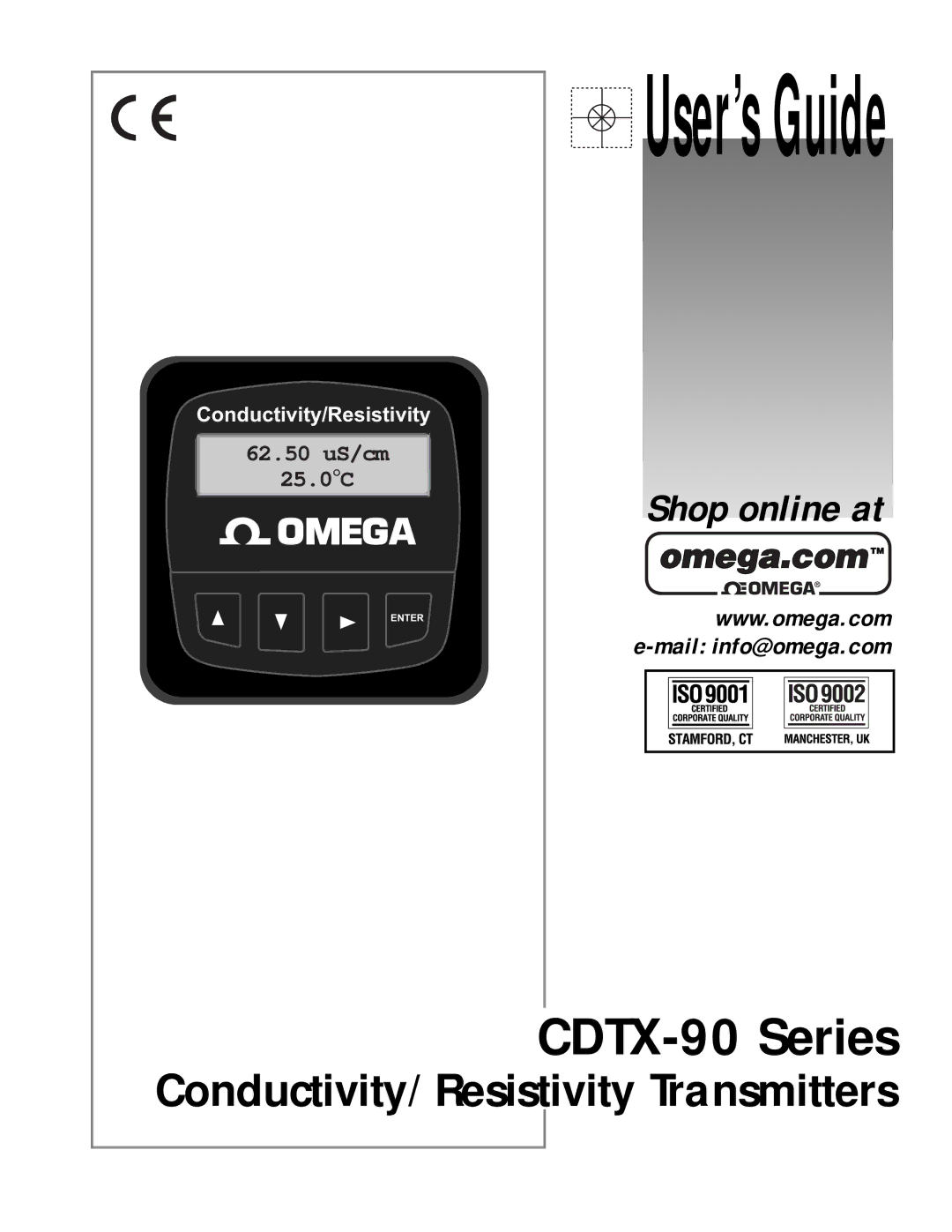 Omega CDTX-90 manual User’s Guide 