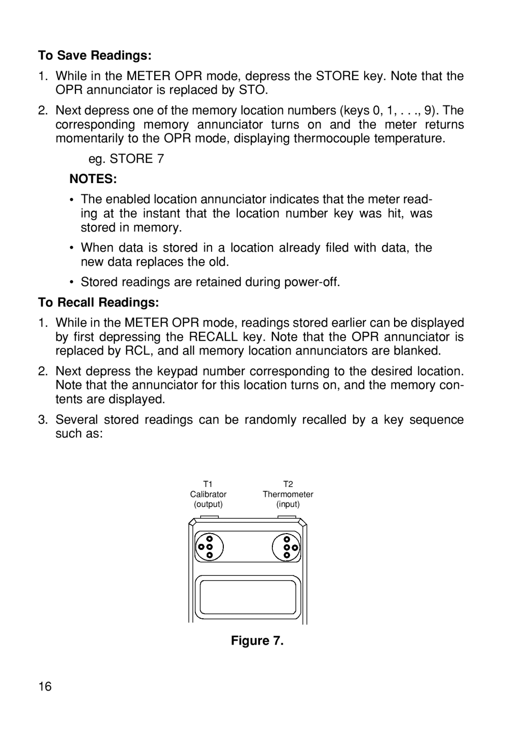 Omega CL23A, CL24, CL25, CL27, CL26 manual To Save Readings, To Recall Readings 