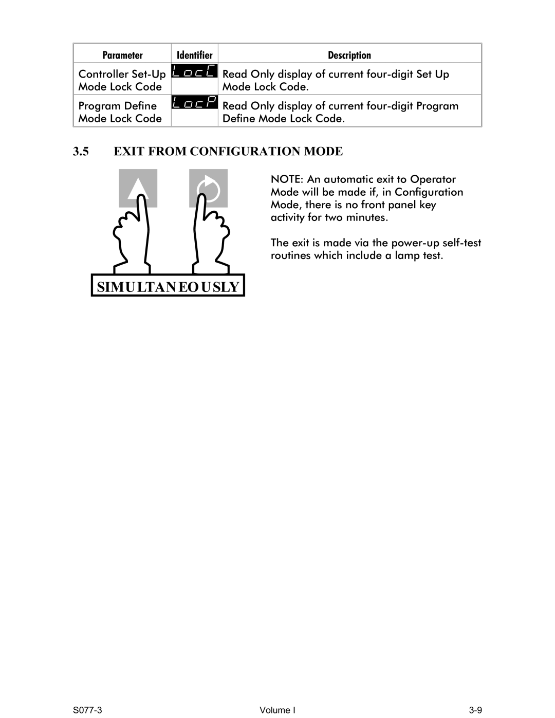 Omega CN1166 manual Exit from Configuration Mode 