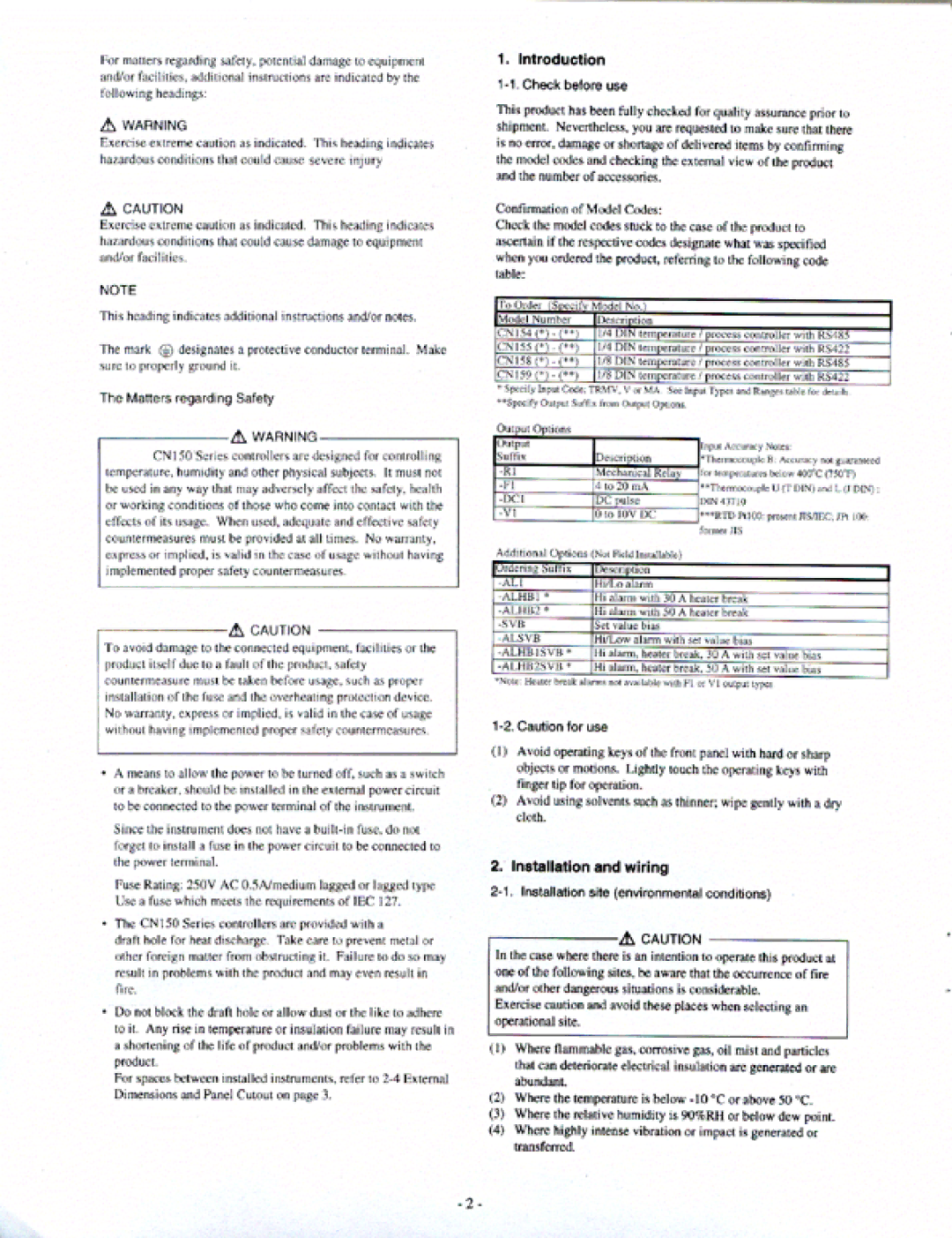 Omega CN154, CN155, CN158, CN159 manual 