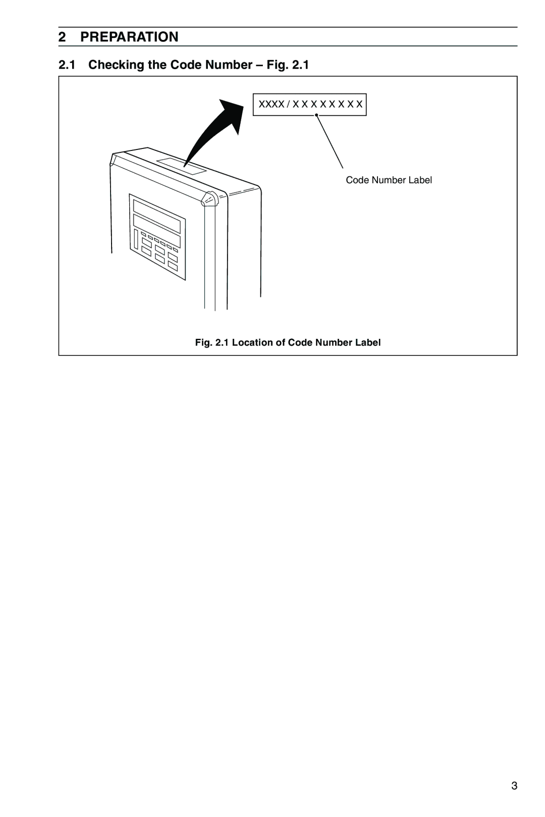 Omega CN3440 manual Preparation, Checking the Code Number Fig 