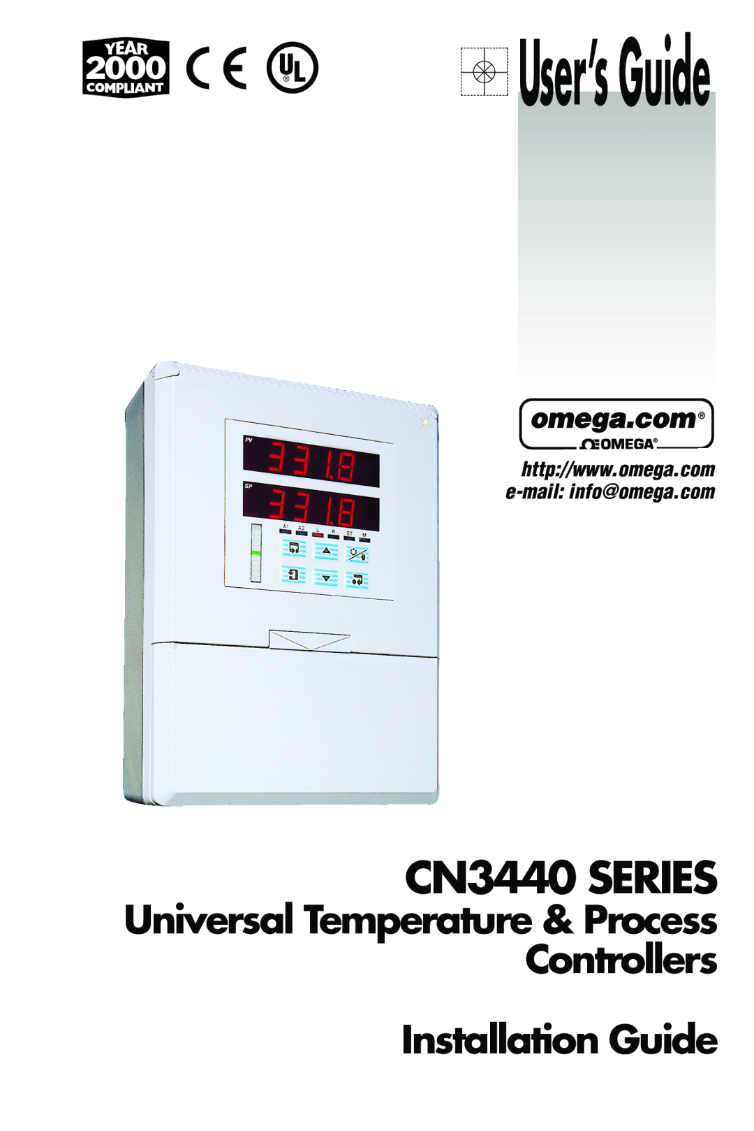 Omega manual User’s Guide, CN3440 SERIES, Installation Guide, Universal Temperature & Process Controllers 