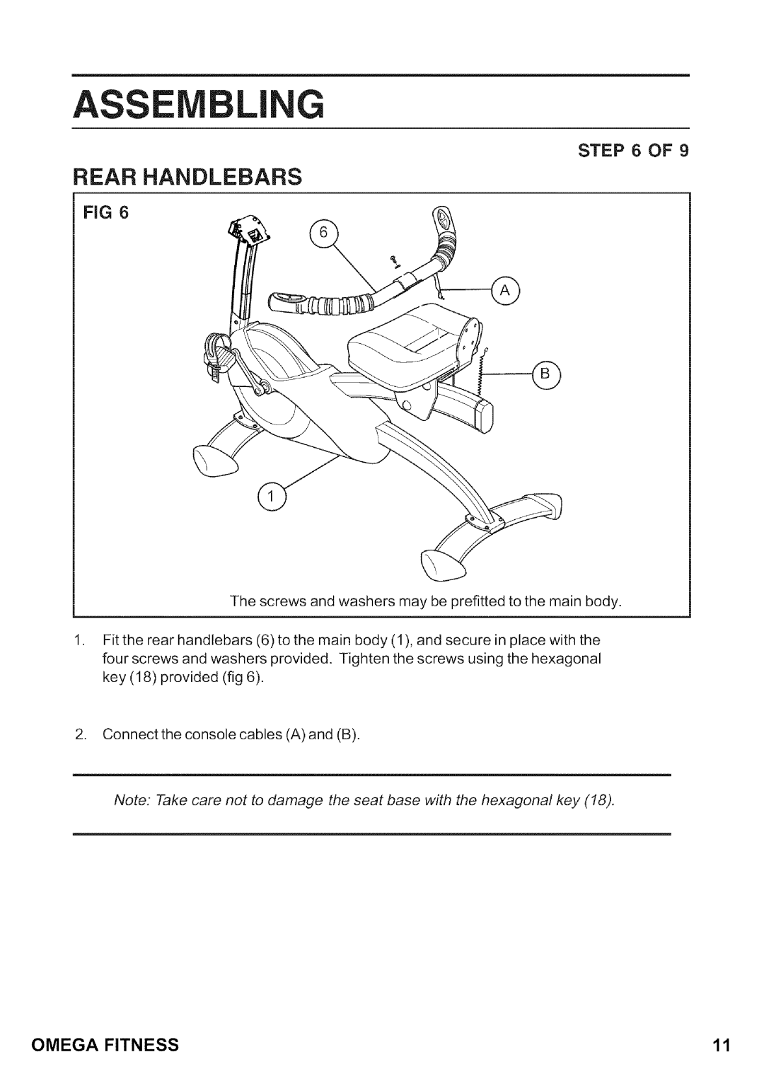 Omega CO-BR130 manual Asse LI, Rear Handlebars 