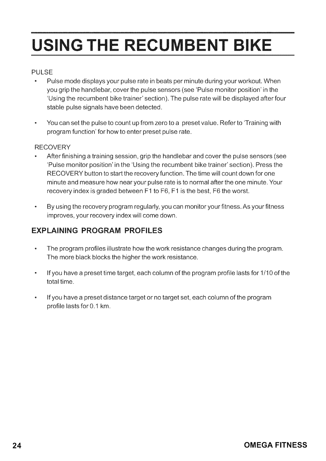 Omega CO-BR130 manual Explaining Program Profiles 