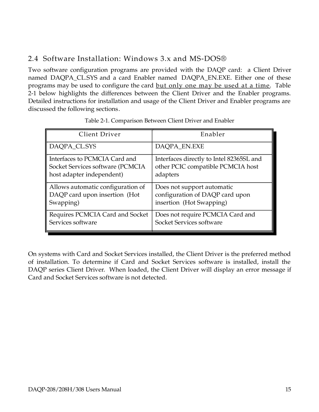 Omega DAQP-208, 208H, 308 user manual Daqpacl.Sys Daqpaen.Exe 