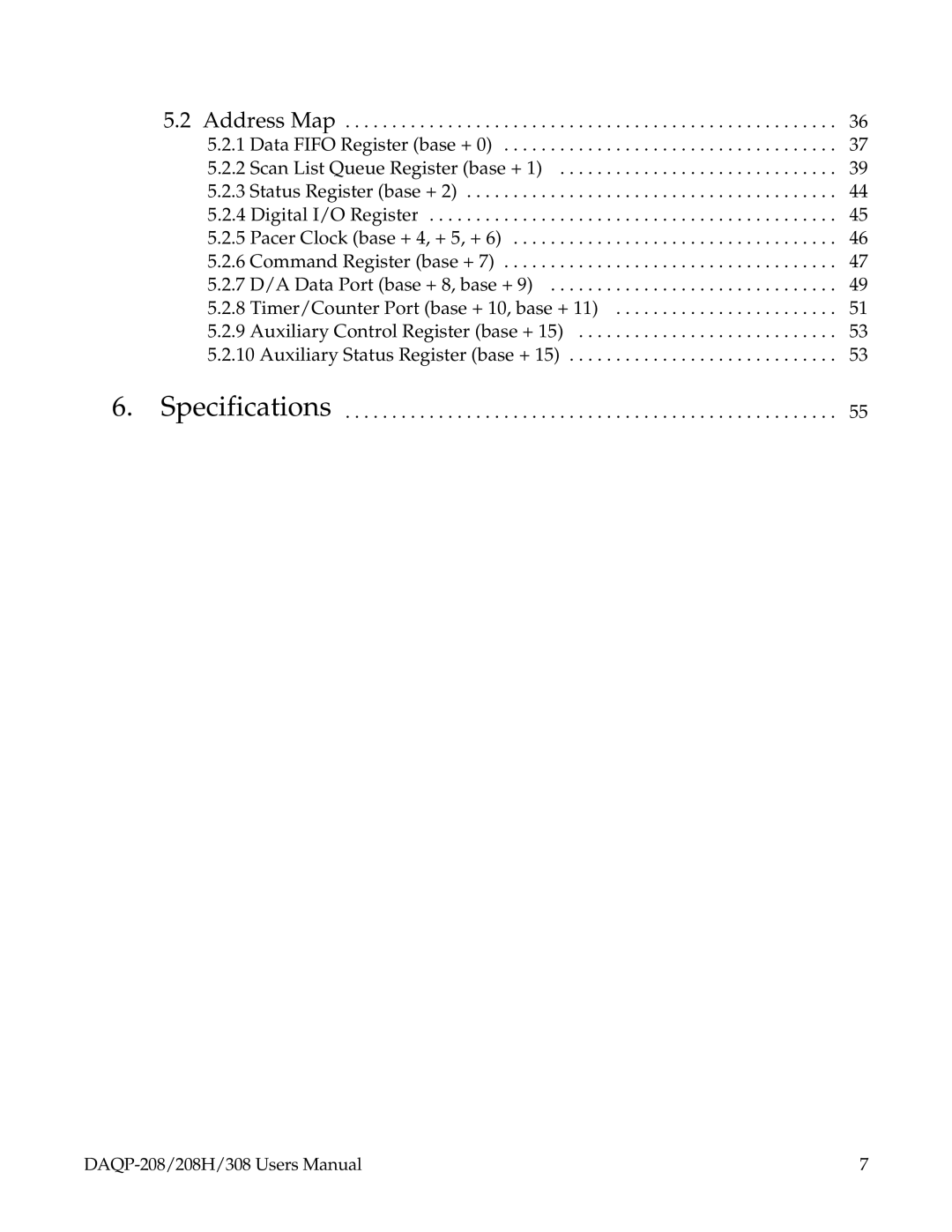 Omega 208H, DAQP-208, 308 user manual 