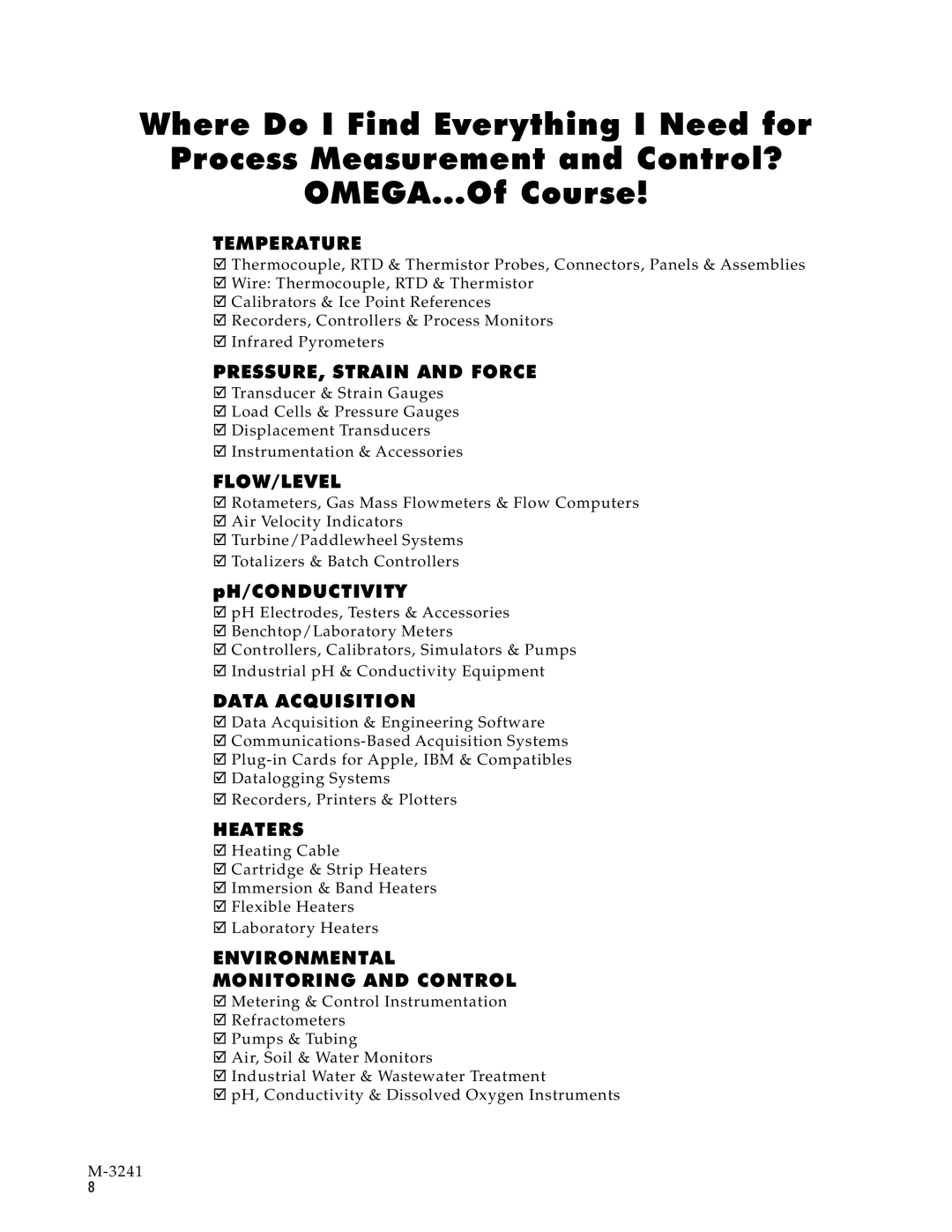 Omega DMD-476 manual Temperature, Ph/Conductivity 