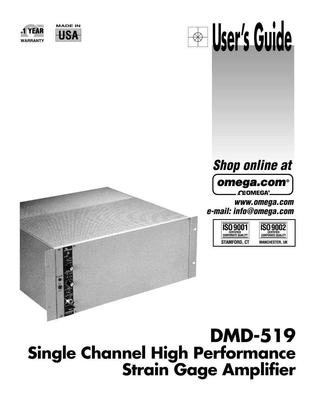 Omega DMD-519 manual User’sGuide 