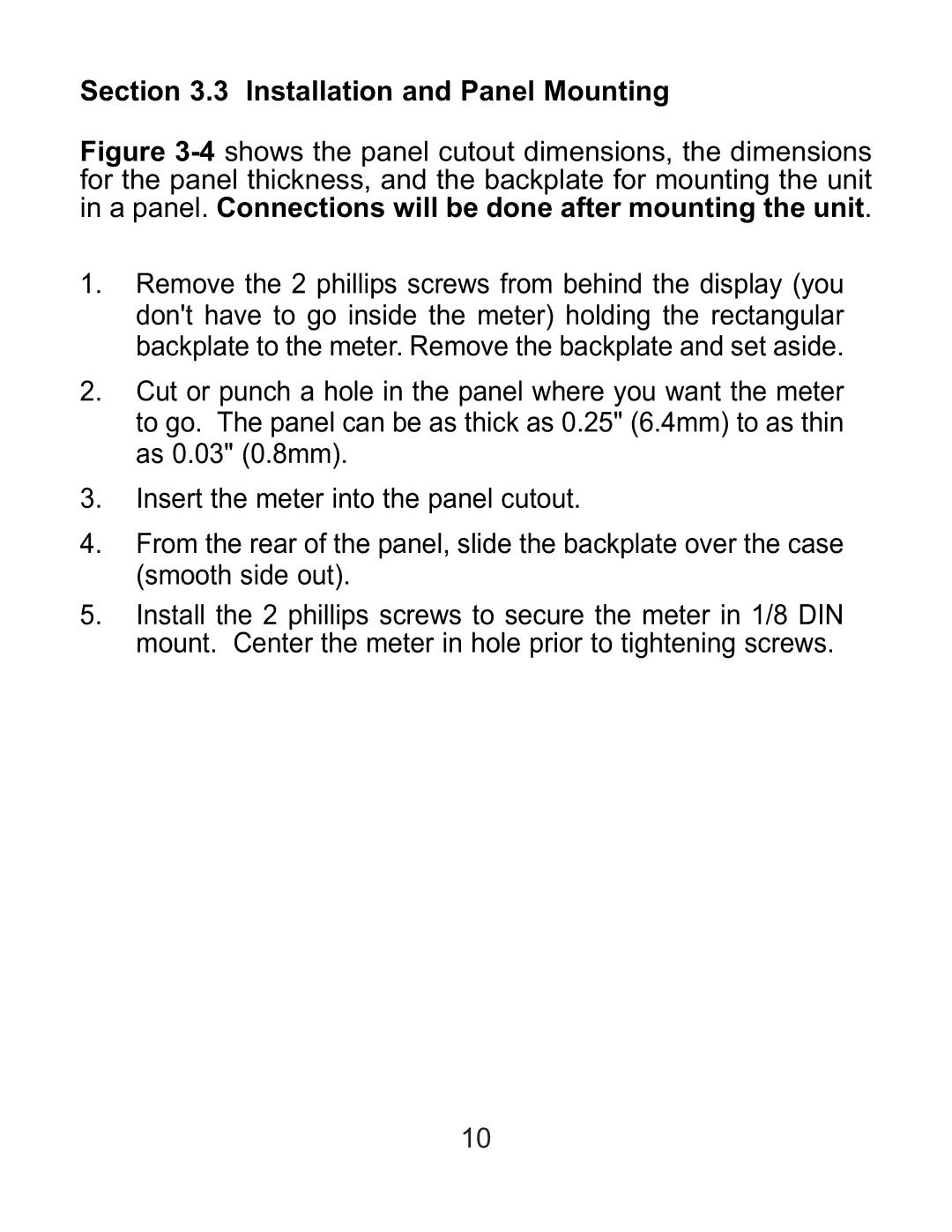 Omega DP119-RTD manual Installation and Panel Mounting 